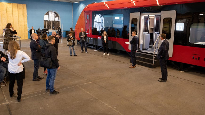 Alstom and Danish State Railways unveil a 1:1 scale model carriage of the new IC5 train